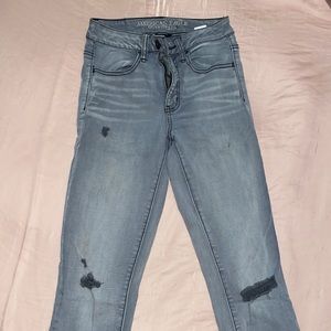 gray american eagle jeans